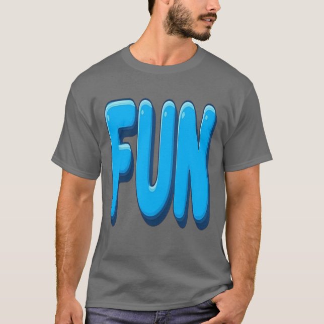 Comic-Stil FUN-Text T-Shirt (Vorderseite)