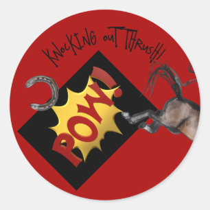 Comic-Stil KNOCKIEREN Runder Aufkleber