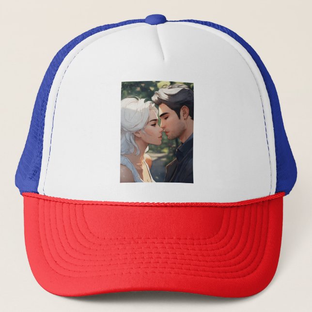 Comic-Stil Truckerkappe (Vorderseite)