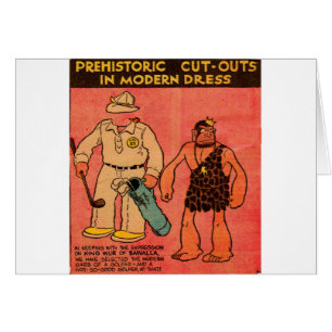 Comic-Strip-Caveman-Papierpuppe aus den 1930er Jah