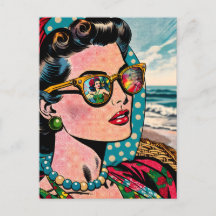 Comic Style Art | Frauen beobachten Hula Dancer Bl