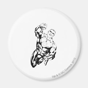 Comic Style - Aufblasen, Schwarz und Weiß Magnet