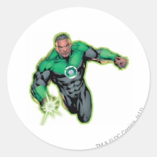Comic Style - Green Lantern Runder Aufkleber