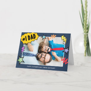 Comic Style Photo Father's Day Card Karte