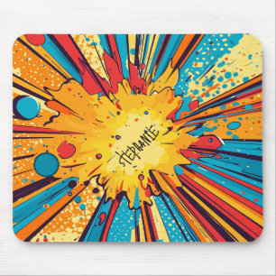 Comic Style Pop Art Explosion (11) Mousepad