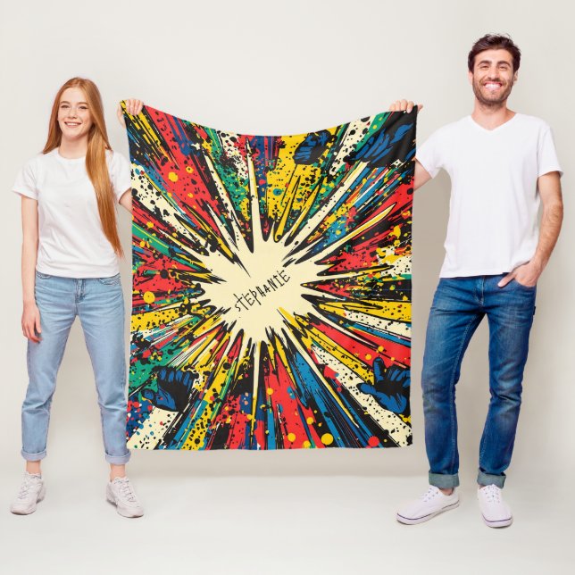 Comic Style Pop Art Explosion (2) Fleecedecke (Beispiel)