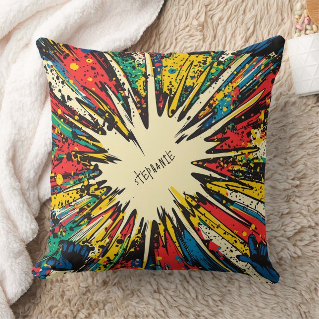 Comic Style Pop Art Explosion (2) Kissen (Decke)