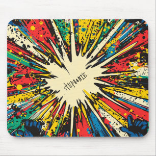 Comic Style Pop Art Explosion (2) Mousepad
