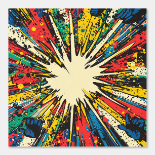 Comic Style Pop Art Explosion (2) Tapete