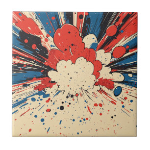 Comic Style Pop Art Explosion (4) Fliese