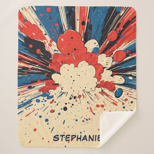 Comic Style Pop Art Explosion (4) Sherpadecke (Vorderseite)