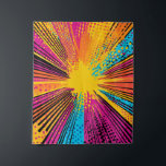 Comic Style Pop Art Explosion (9) Wandteppich<br><div class="desc">Dieses Kunstwerk, das von der klassischen Pop-Kunst inspiriert und dynamische Explosionswerk im Stil eines Comic mit kräftigen Brisen, halben Punkten und explosiver Energie in lebhaften Blau-, Gelb-, lila-Rosa- und Schwarztönen besticht, zeichnet das Retro-Comic mit einer modernen Drehung aus. Ideal für lustige, energetische Themen, die Aufmerksamkeit und Nostalgie erfordern.</div>