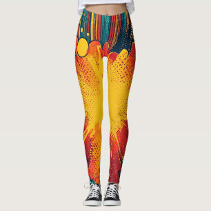 Comic Style Pop Art Explosion Leggings