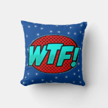 Comic Style Pop Art Retro Blue Aqua Red WTF Thread