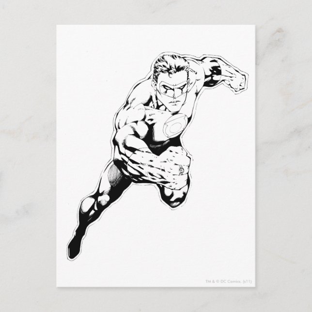 Comic Style - Swift Jump, Schwarz und Weiß Postkarte (Vorderseite)