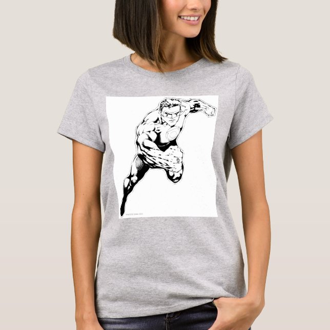 Comic Style - Swift Jump, Schwarz und Weiß T-Shirt (Vorderseite)
