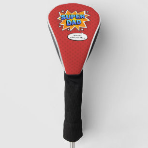 Comic Super Vater Vatertag von Kindern Golf Headcover