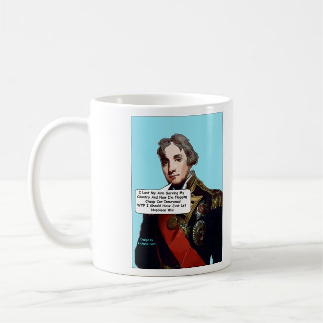 Comic-Tasse Admiral Nelson Tasse (Links)