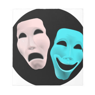Comic-Theatermasken Notizblock