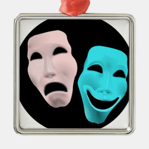 Comic-Theatermasken Ornament Aus Metall