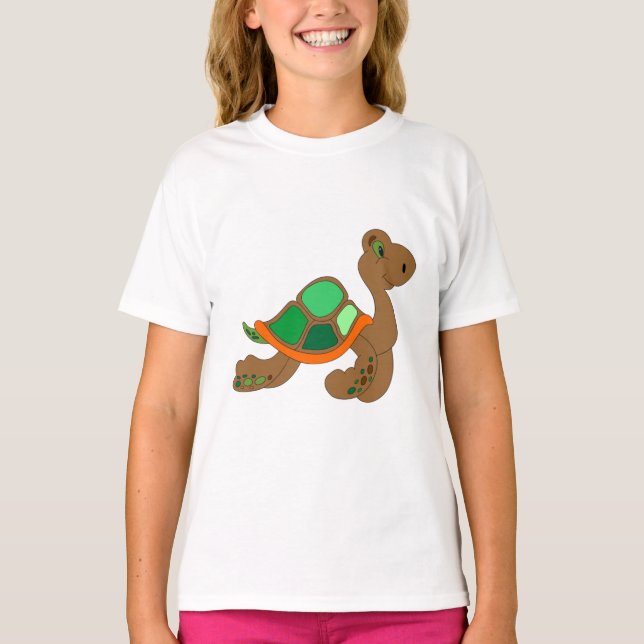 comic turtle green brown T-Shirt (Vorderseite)