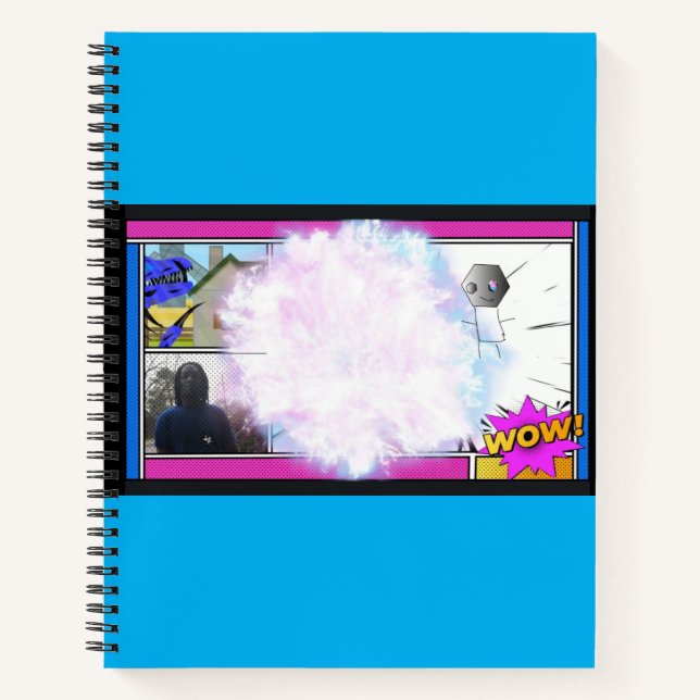 Comic- und Schulprojekt Notizbuch (Vorderseite)