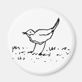 Comic-Vogel-Stift-Kunstzeichnung Magnet