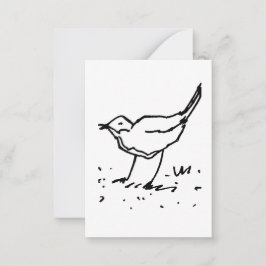 Comic-Vogel-Stift-Kunstzeichnung Mitteilungskarte