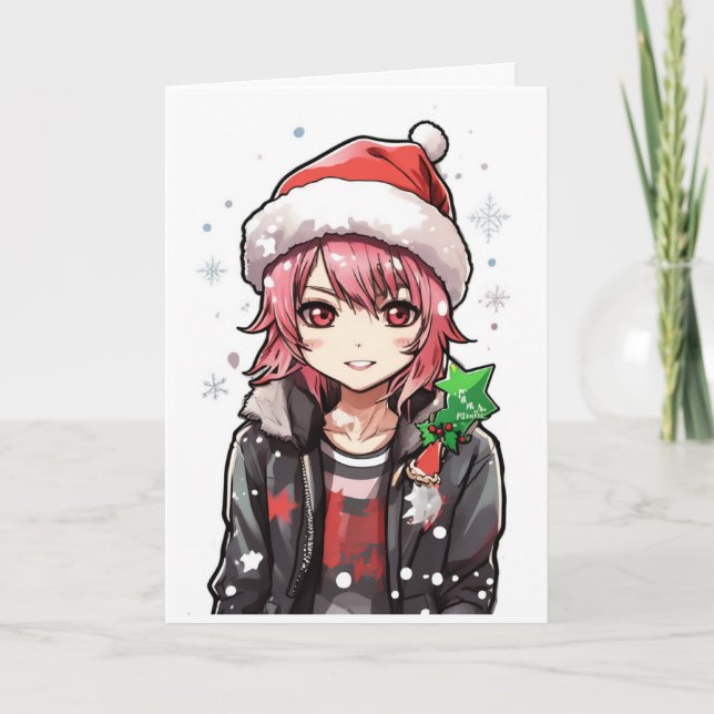 Comic-Weihnachtskarte Karte (Vorderseite)