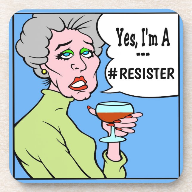 Comic Wine Drinker, bearbeiten Text, Untersetzer (Vorderseite)