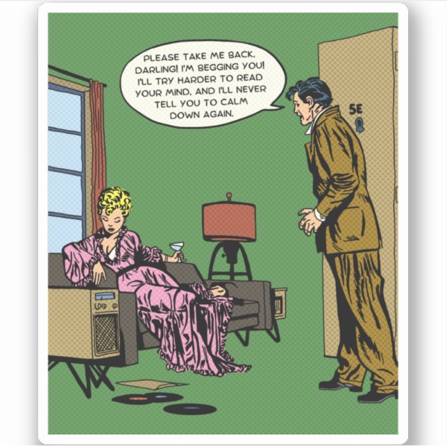 Comic Woman Can Do Better Aufkleber (Vorderseite)