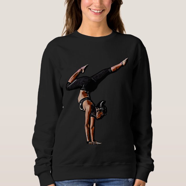 Comic Yoga Woman Sweatshirt (Vorderseite)