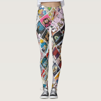 Comic-Zeichen Niedliche farbenfrohe Muster Legging Leggings