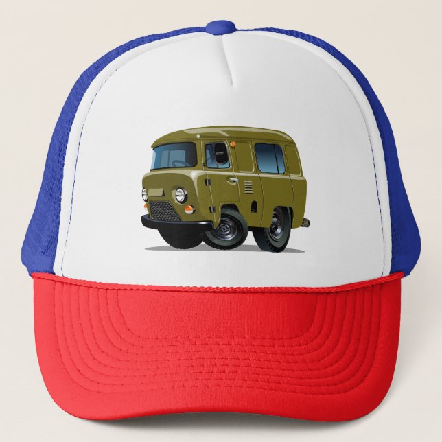 Comic-Zieferwagen Truckerkappe (Vorderseite)