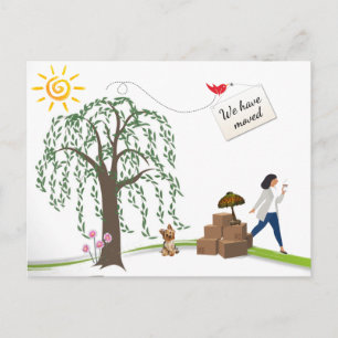 Comical Change of Address II Postcards Ankündigungspostkarte