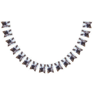 Comical Gray Smiling Donkey Wimpelkette