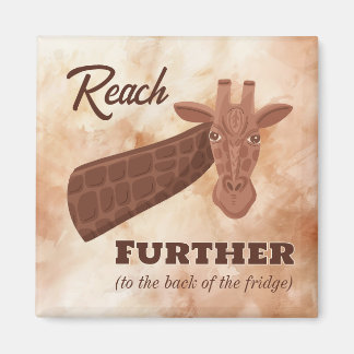 Comical hand gezeichnet Giraffe, weiter erreichen Magnet