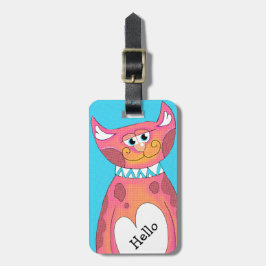 Comical Kitty Custom Luggage Tag Gepäckanhänger