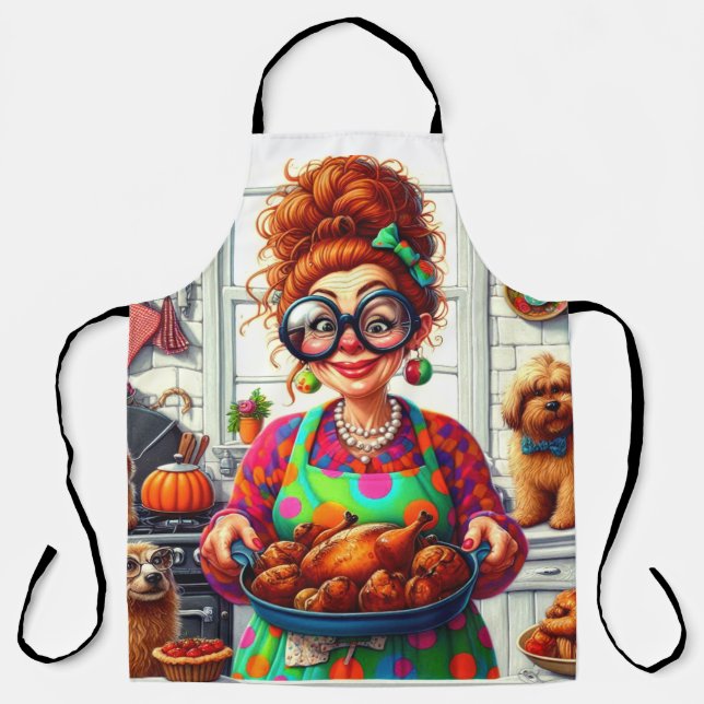 Comical Lady Cooks Schürze (Vorderseite)