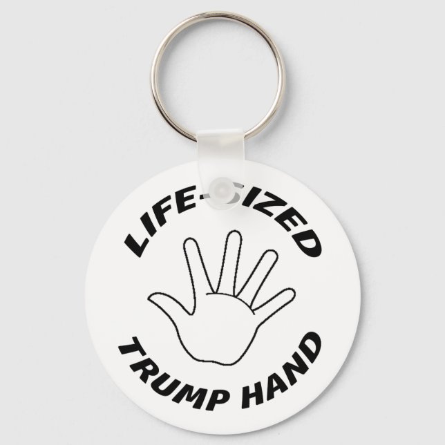 COMICAL - LIFE-SIZED TRUMP HAND SCHLÜSSELANHÄNGER (Vorderseite)