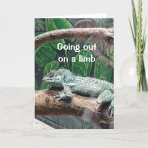 COMICAL LIZARD SAGT "SIE SIND 60" BIRTHDAY CARD KARTE