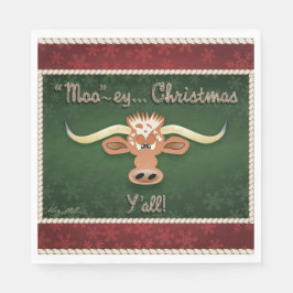 Comical Longhorn Steer Serviette