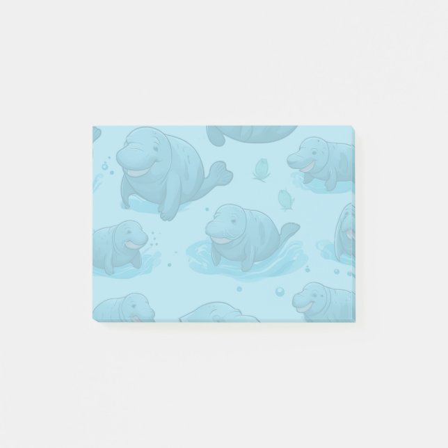 Comical Manatees Post-it Klebezettel (Vorderseite)
