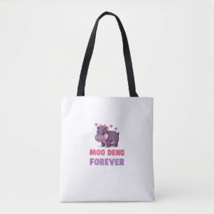 Comical MOO DENG FOREVER Animal Lover Hippo Theme