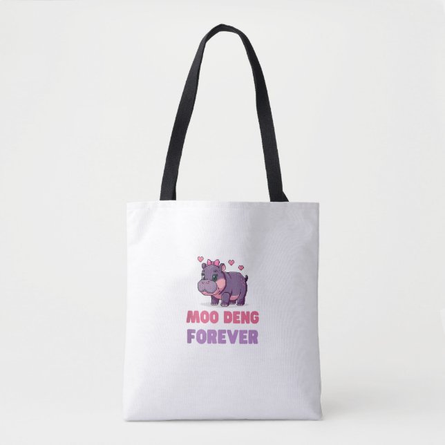 Comical MOO DENG FOREVER Animal Lover Hippo Theme (Vorderseite)