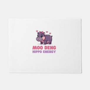 Comical MOO DENG HIPPO ENERGY Animal Lover Hippo T Fußmatte