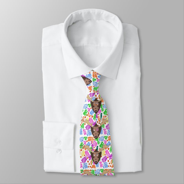 Comical Moose Neck Tie Krawatte (Gebunden)