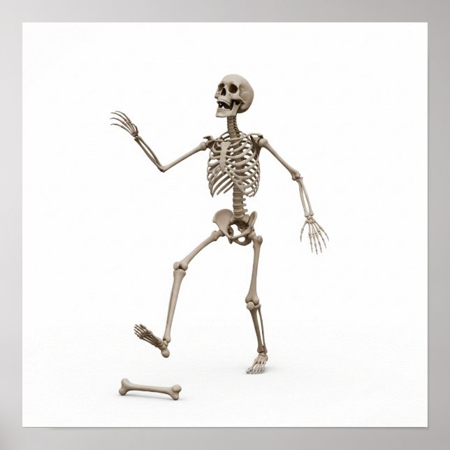 Comical Skeleton Graphic Poster (Vorne)