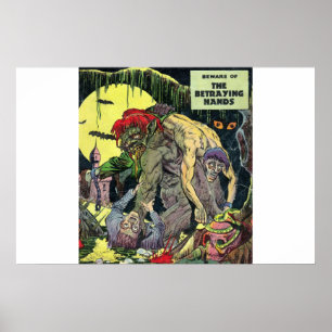 Comicen des Goldenen Horrors 40er Beängstigende C Poster