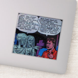 Comicen des Goldenen Horrors  50er Beängstigende V Aufkleber